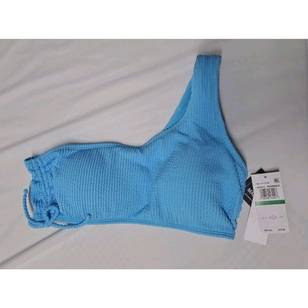 Salt +‎ Cove Juniors' Sandy Ribbed One-Shoulder Bikini Top Size L - Picture 2 of 9